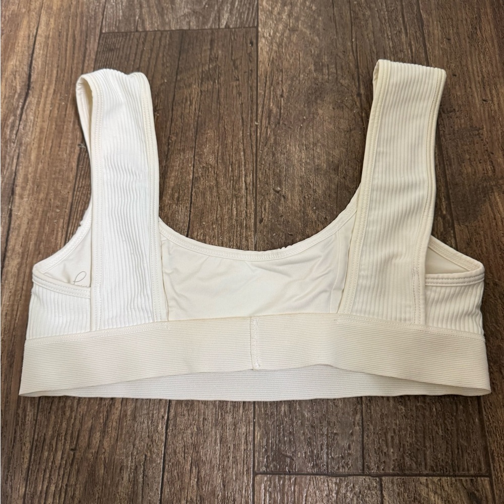 Frankie’s Bikinis Drew Top. White. Small. Ribbed - Picture 9 of 16